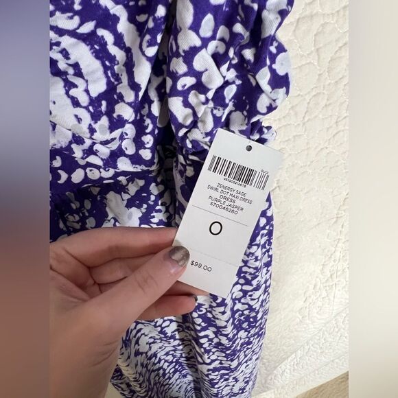 Chico’s Zenergy Swirl Print Maxi Dress With Pockets - Picture 3 of 8